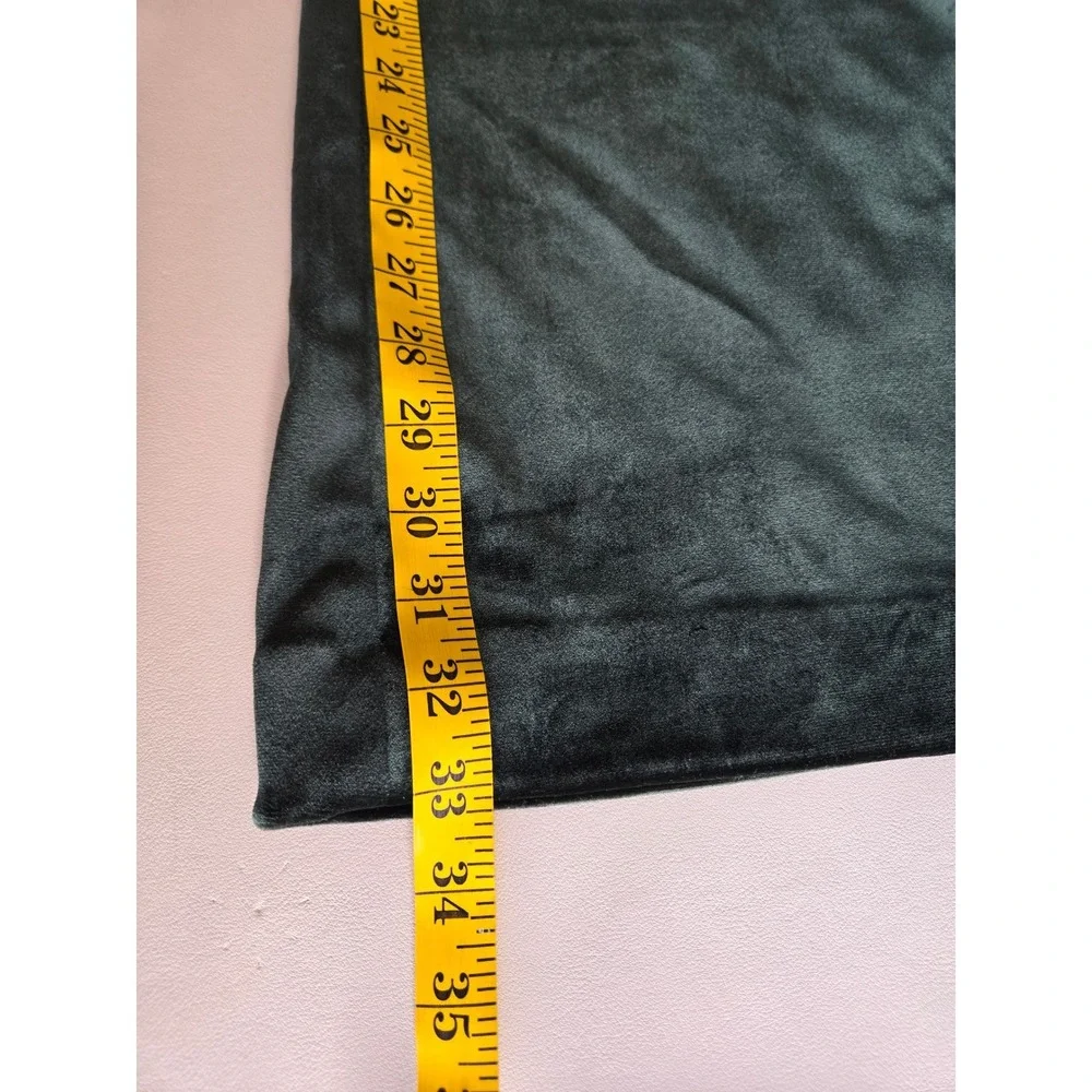 Express Emerald Green Velvet Flare Trouser Pants 10R Holiday Party Glam Retro